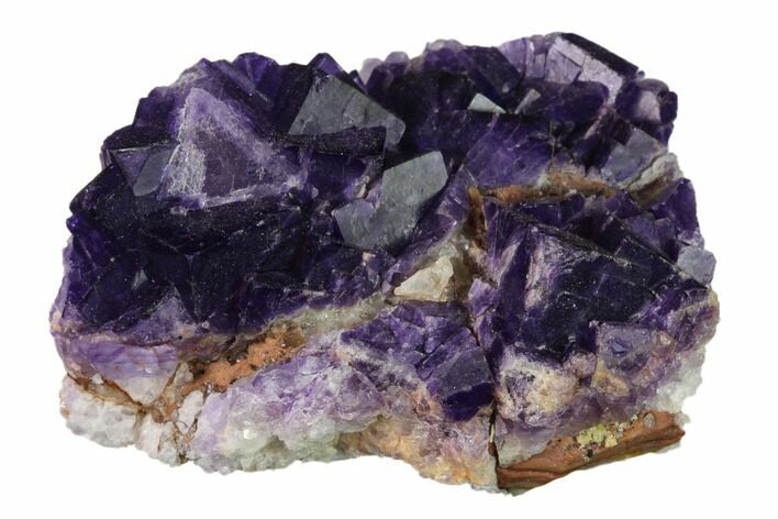 Purple Cubic Fluorite Crystal Cluster - Morocco #137152
